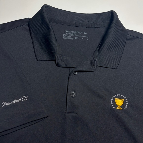Nike Golf Other - Nike Golf Presidents Cup Polo Shirt Mens Medium Standard Fit Black Dri-FIT
